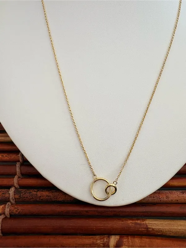 Gorjana Gold Plated Interlocking Circle Necklace 19.5” - Image 2