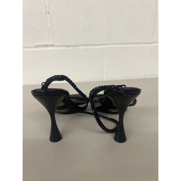 New Sz 9 Jeffrey Campbell black strappy rhinestone sandels heels jewel wedding - Image 3