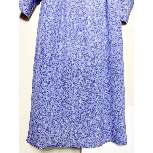 Realisation Par The Vivienne Blue Floral 100% Silk Midi Dress L - Image 11