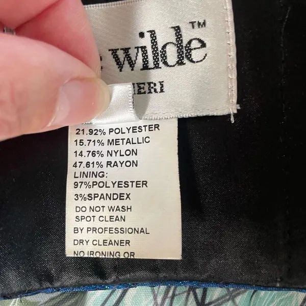 Ellie Wilde Formal Bandeau Crop Top Bustier Cobalt Blue Black 4 - Image 8
