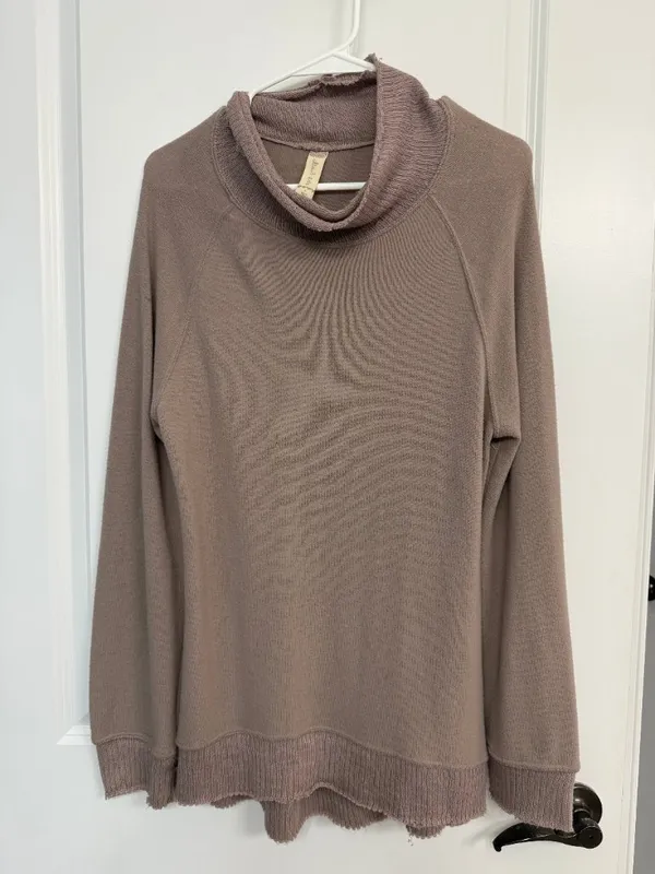 Alter’d State Taupe Cowl Neck Long Sleeve Sweater Top Women’s S - Image 3
