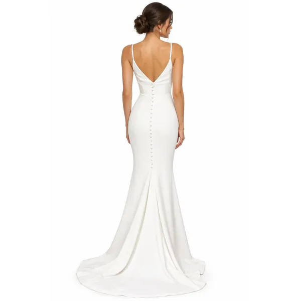 Lulus White Wedding Dress Small New Without Tags Bridal - Image 2