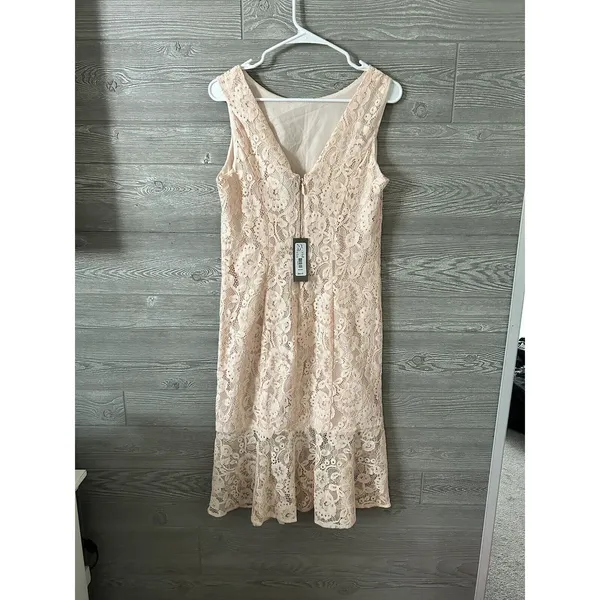 Eva Mendez New York And Company Pink Dress Women's Size Medium‎ NWT PINK LACE - Image 2