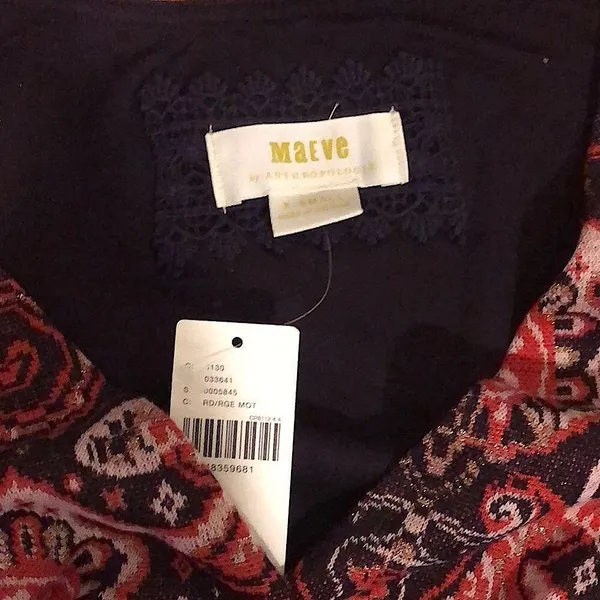 ANTHROPOLOGIE MAEVE Floral Paisley Wrap Front Dress With Belt Sz XS - Image 7