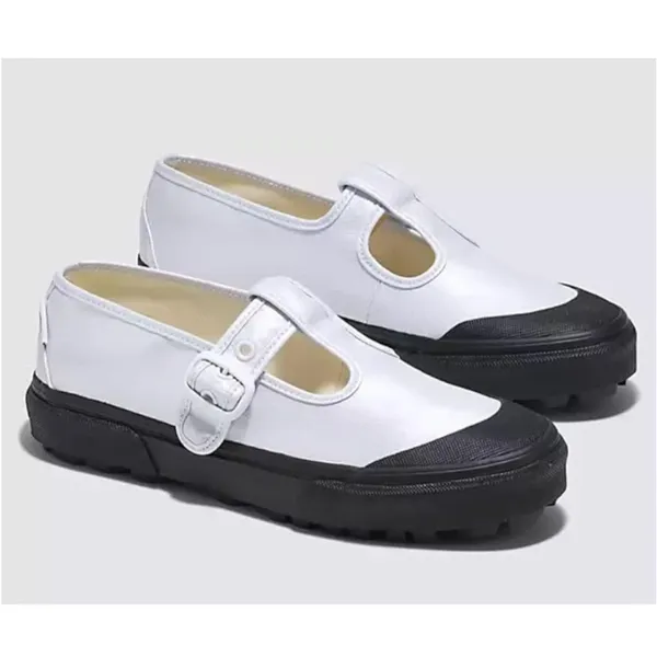 NEW VANS Style 93 Mary Jane Canvas Coated Sneakers silver black womens us 10 - Image 4