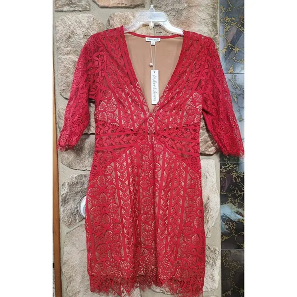 Free People For Love & Lemons Lyla Cocktail Dress Size L - Image 4