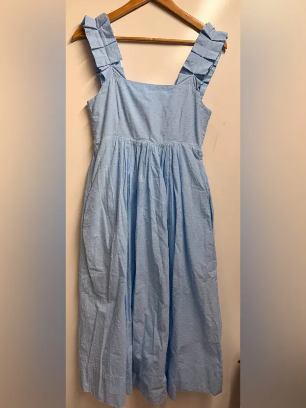 Lake Lolly Midi Dress in Morning Blue 100% cotton size xsmall women’s - Image 4