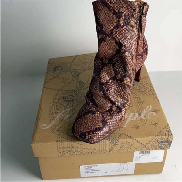 Free People Snake Print Western Boots - Image 2