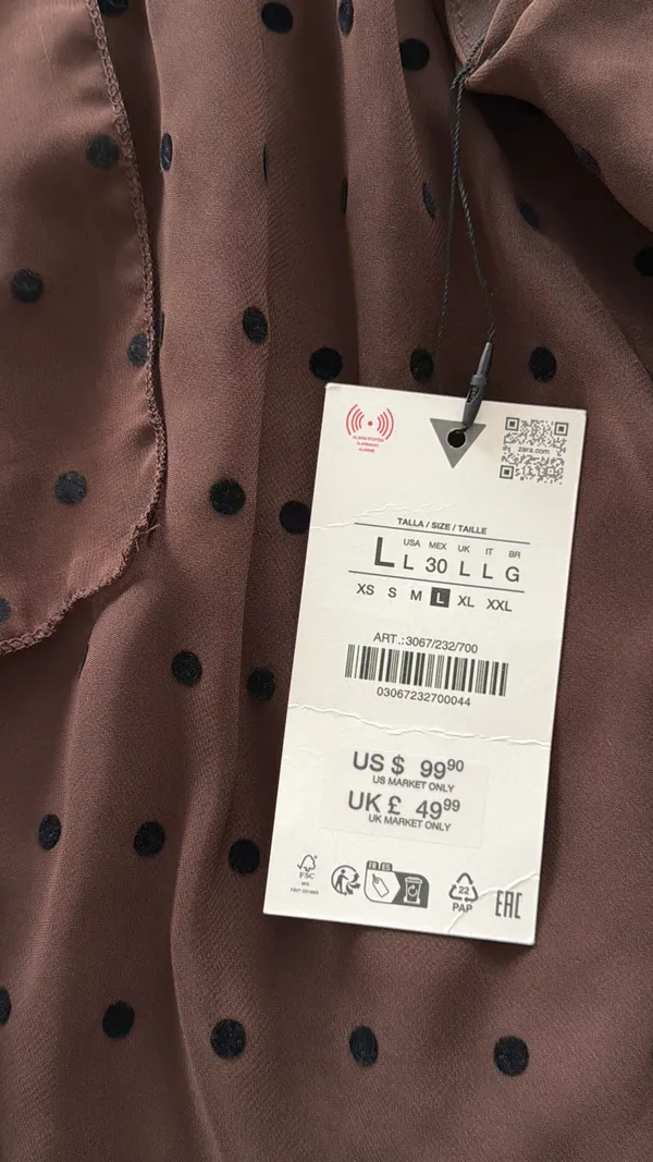 ZARA Polka Dot Scarf Maxi Dress - Image 14