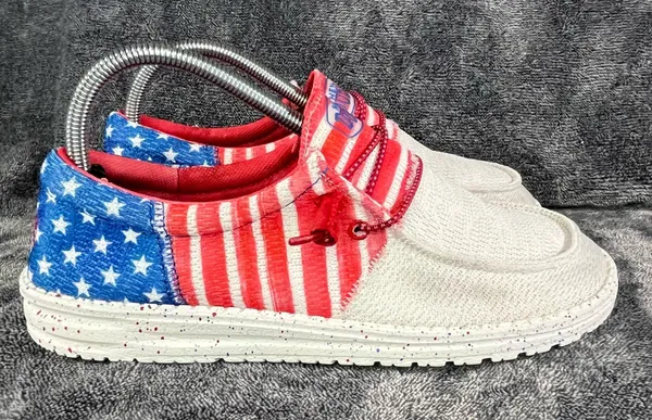 Hey Dude Wendy Sox Patriotic Americana July 4th US Flag Red/White/Blue Sz W9 - Image 3