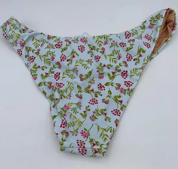 NWT J. Crew Floral Curved Waist Cheeky Bikini Swim Bathing Suit Bottom Small - Image 5