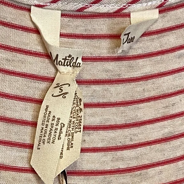 Matilda Jane Women's Top Take The Wheel Tee Striped V-Neck Flowy Tank Small‎ NWT - Image 7