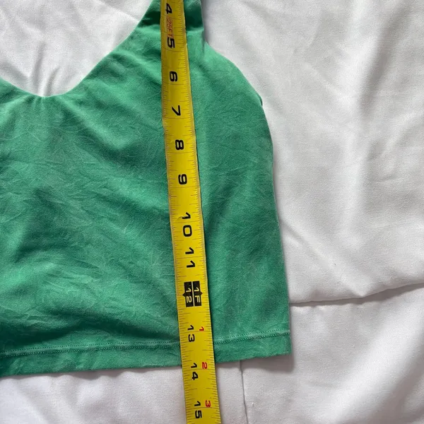 OFFLINE by Aerie Real Me Strappy Sports Bra Green V-Neck Crop Tank Medium Active - Image 2
