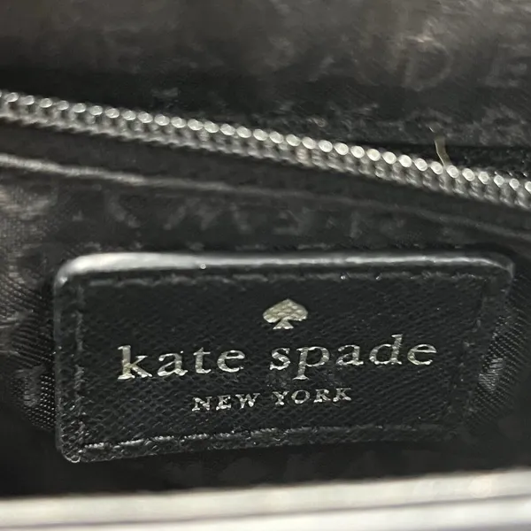 Kate Spade Crossbody Bag Black Purse Gold Chain Detail Snap Cow Hide Leather - Image 13