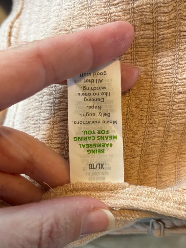 NWOT aerie Tie Front Crop Top sz XL - Image 4