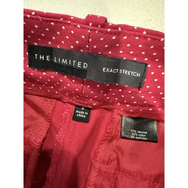 The Limited Extra Stretch Pants Womens 29** Pink Polka Dot Work Career Office - Image 3