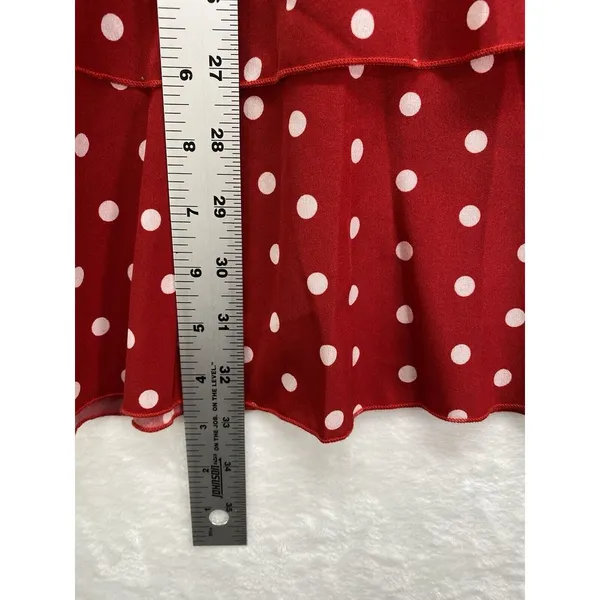 NWT Emery Rose Women's Dress Size Small Red‎ White Polka Dot Sleeveless Shift - Image 6