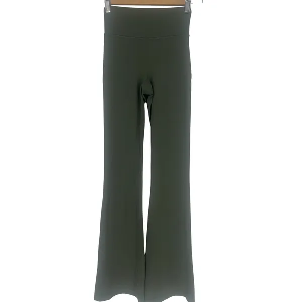 Lululemon Groove Super-High-Rise Flared Pant Army Green Size 0 Nulu - Image 3