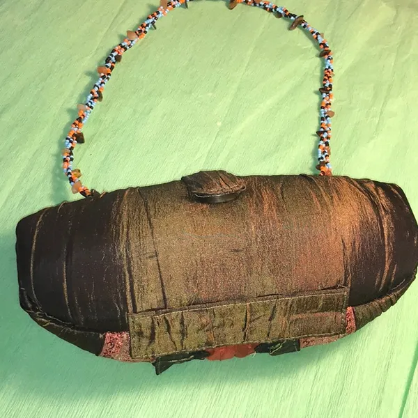 Beaded Handbag Brown - Image 3