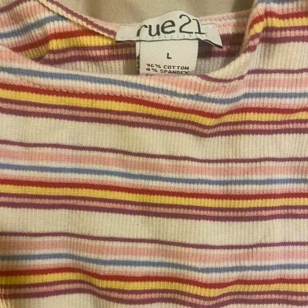 Rue 21 Rainbow tank with lettuce edge - Image 2
