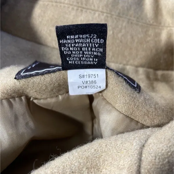 Steve and Barry's Wool Blend Double Breasted Pea Coat Women's S Preppy Brown Tan - Image 7