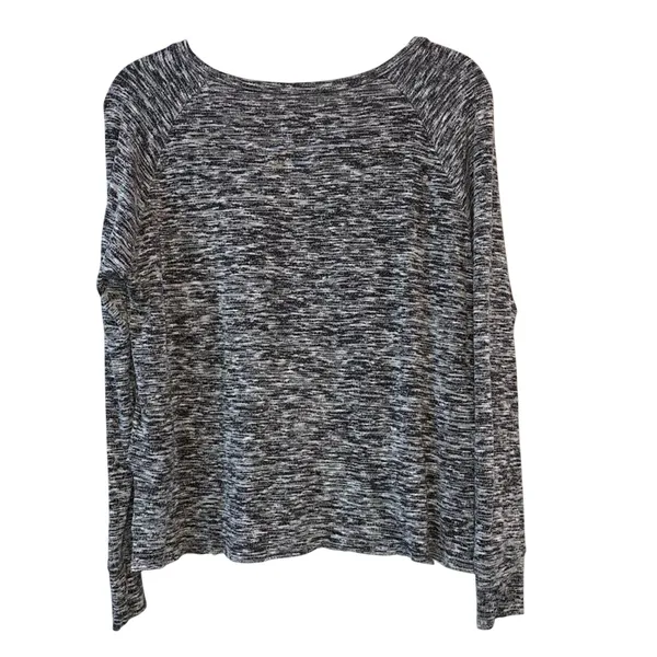 American Eagle Marled‎ Black & White Textured LS Top - Image 4
