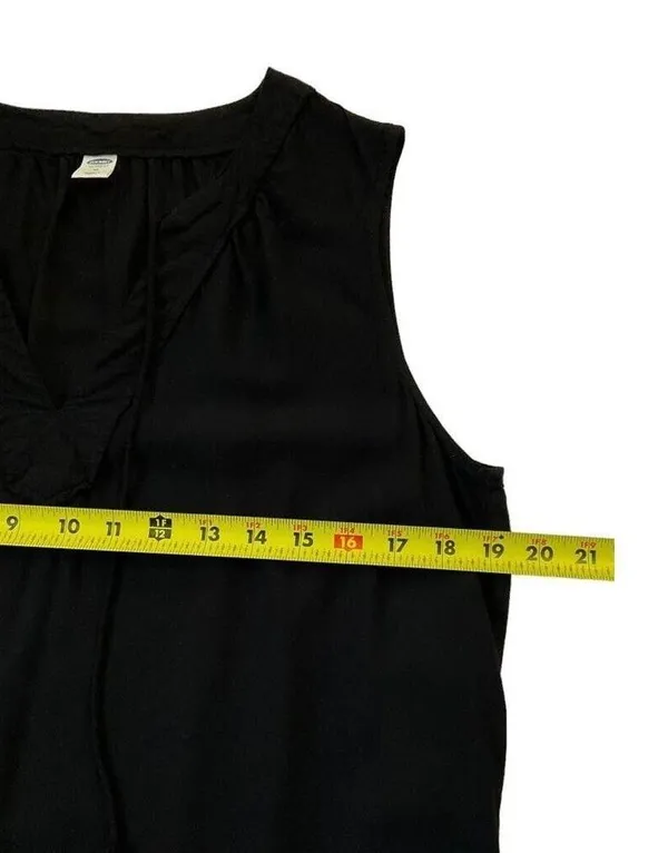 Old Navy Women Size Medium Summer Dress Sleeveless Black 1-410 - Image 7