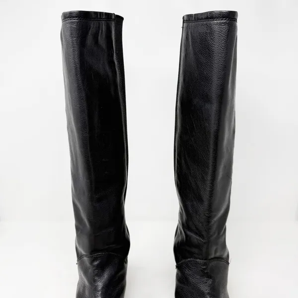 [Stuart Weitzman] Black Leather Accummulate Tall Knee High Riding Boots Size 7.5 - Image 6