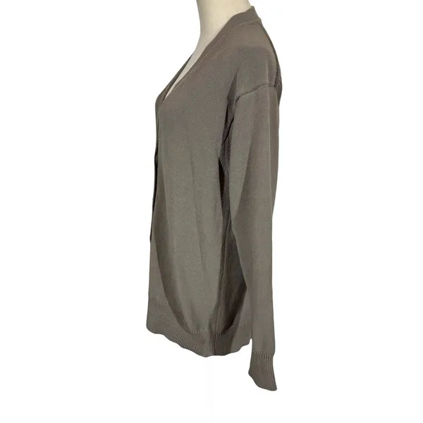 MM Lafleur The Cookie Cardigan Sleek Cotton in Fossil - Image 7