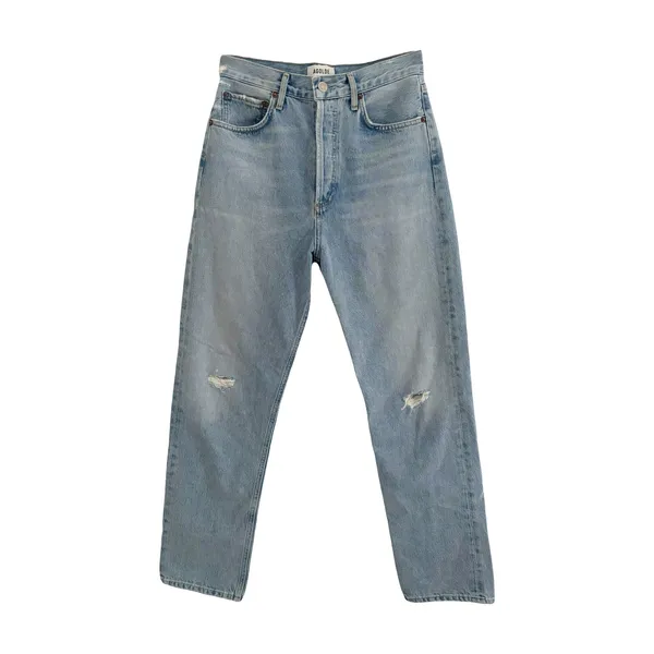 AGOLDE Light Wash 90s Straight Leg Jeans Sz 26 - Image 3