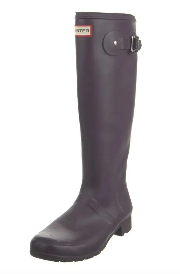 Hunter Original Tall Wellington Rainboots - Dark Purple Matte - Image 3