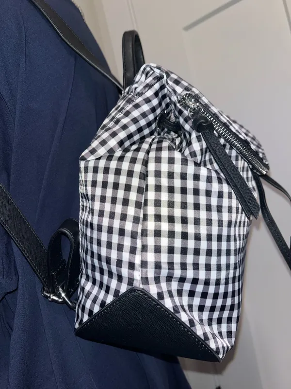 Karl Lagerfeld Cara Gingham Backpack  - Image 3