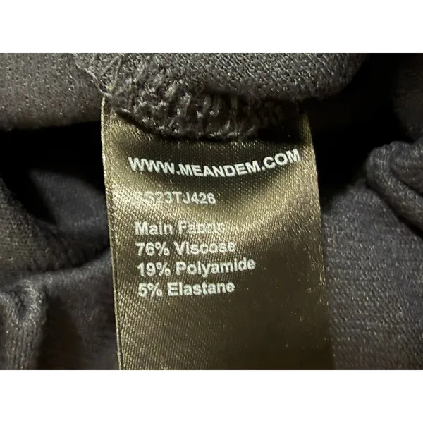 ME+EM Wide Leg Pants Women 2 Navy Blue Cargo High Waist Viscose Twill 023TJ426 - Image 5