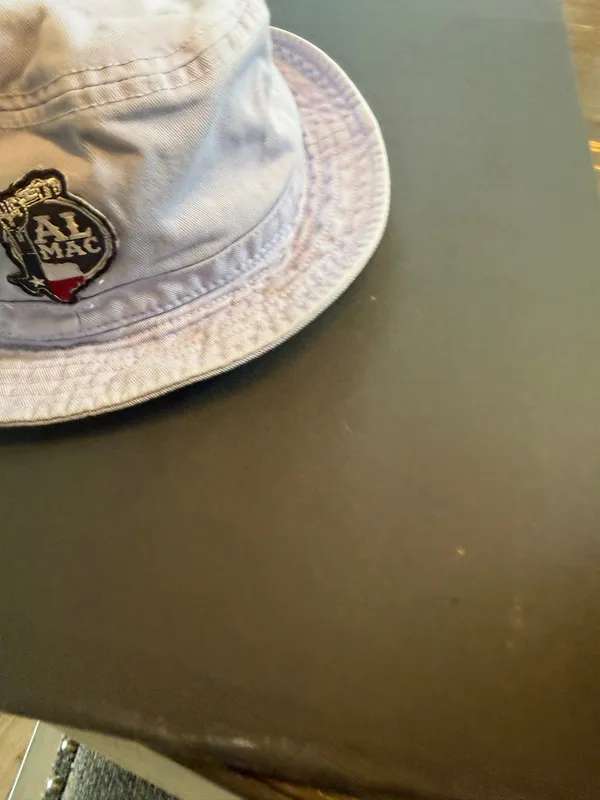 Adidas Trefoil Embroidered Light Purple Cotton Bucket Hat with AL-MAC Patch - Image 3