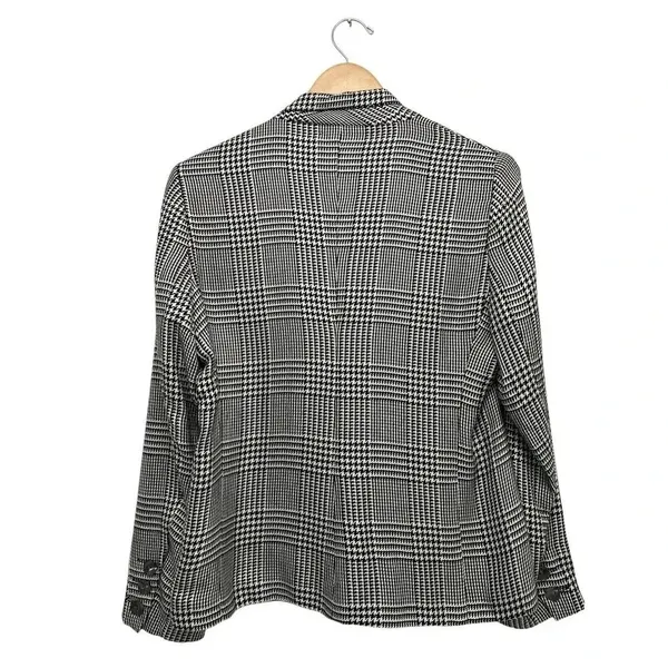 Augustus by Andrew Morgan houndstooth Blazer Jacket 90's Vintage Academia Size 6 - Image 4