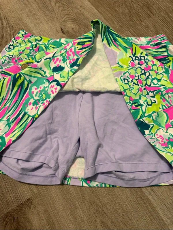 Lilly Pulitzer Madison Skort Early Bloomer Medium Tropical Pink Green - Image 4