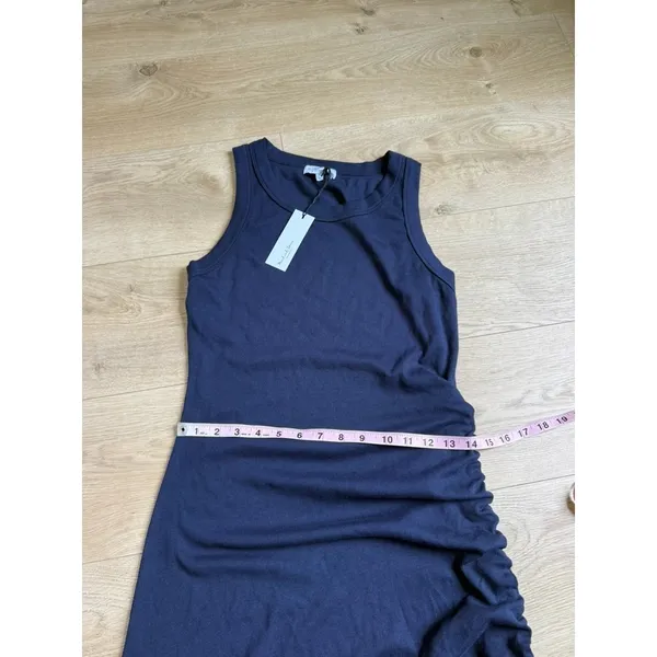 NWT Michael Stars Hope Midi Dress with tie ultra‎ rib Admiral blue high neck 1X - Image 7