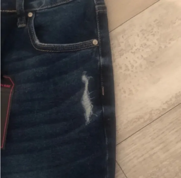 Adorable 2 Toned Jeans Blue - Image 5