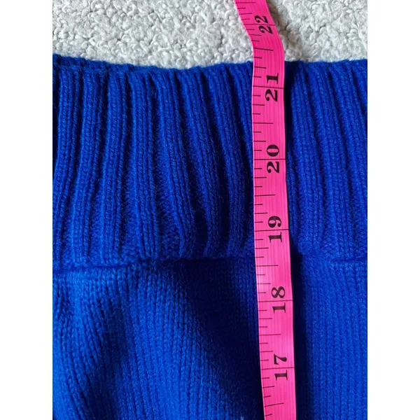 Vintage 80s Dehen 1920 Varsity Sweater Small Blue Yellow Dexter Lions Cheer Wool - Image 8