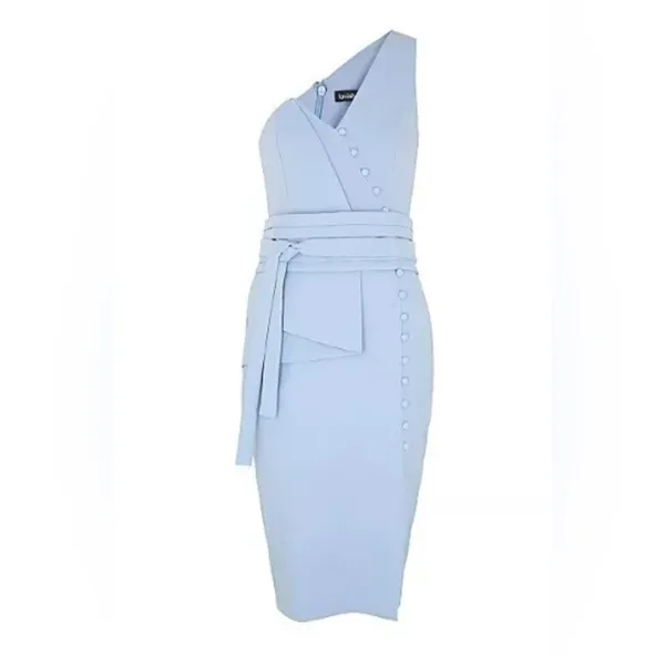 Lavish Alice NWT Origami One-Shoulder Midi Dress in Cornflower Blue 10 - Image 6