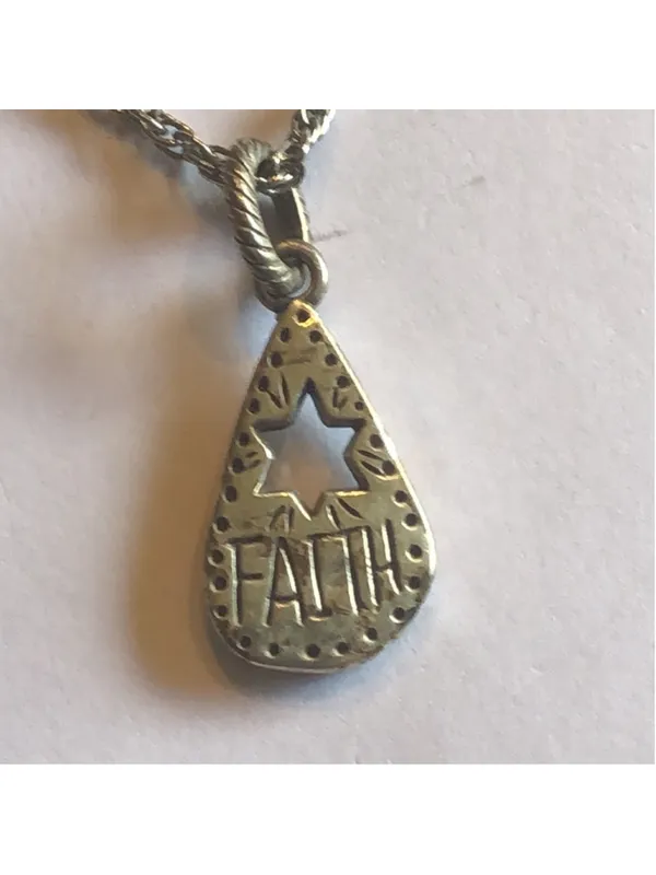 Silver Tone Faith Star Boho Pendant Necklace - Image 4