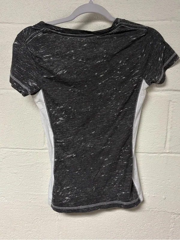 Team Apparel Women's Heather Black Steelers Short Sleeve Tee Size Small - Image 2