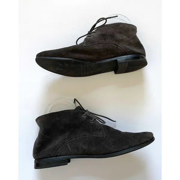 Franco Sarto Suede Leather Bootie Boots Dark Gray Size 8 - Image 7