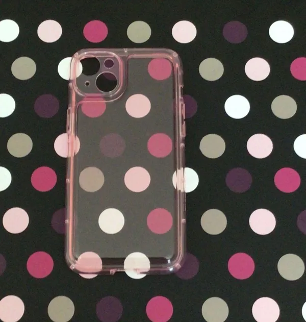 NWT Clear Dusty Pink iPhone 14 Plus Case - Image 3