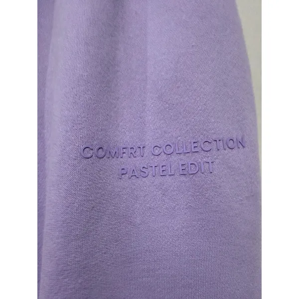 Comfrt Women Pastel Edit Collection Lavender Hoodie Set Sz XS Jogger Sweatpants - Image 6