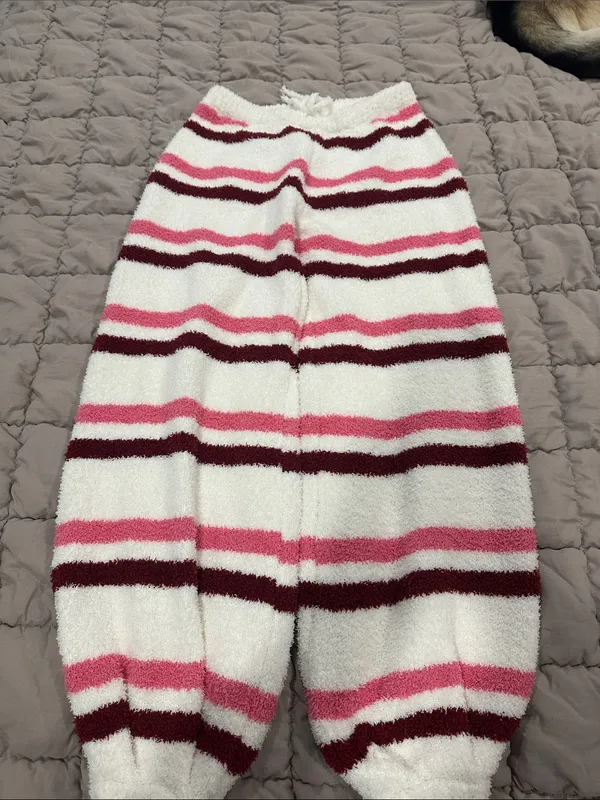 POL Striped Fuzzy Lounge Pants - Image 3