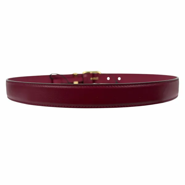 Gucci Interlocking GG Logo Leather Belt Russet Red Size 80cm/ 32in - Image 7