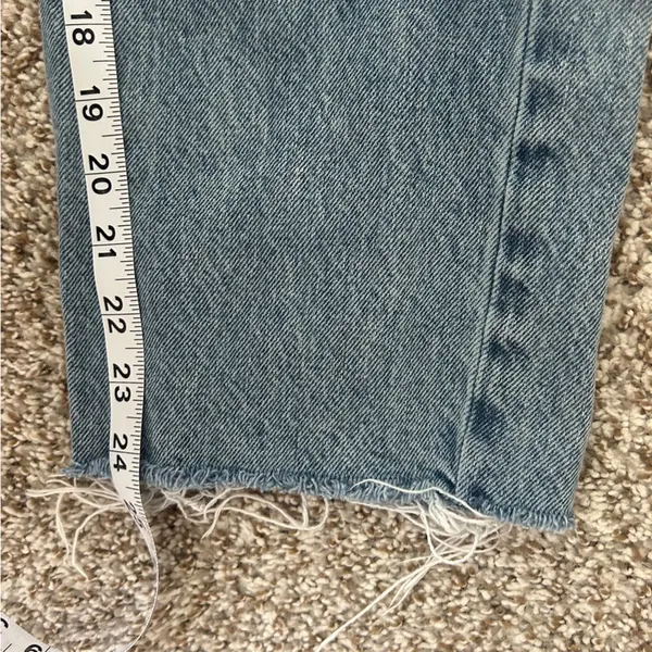 Old Navy High-Rise Slouchy Straight Jeans Ankle Cropped Casual Distressed 10 - Image 6