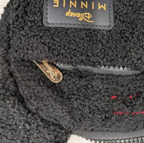 Disney Minnie Mouse Black Sherpa Belt Bag - Image 2