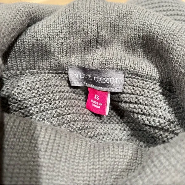 Vince Camuto Olive Grey Pullover Thick Sweater Women’s XS - Image 3